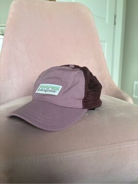 Patagonia Dusty Rose and Dark Brown Mesh Cap